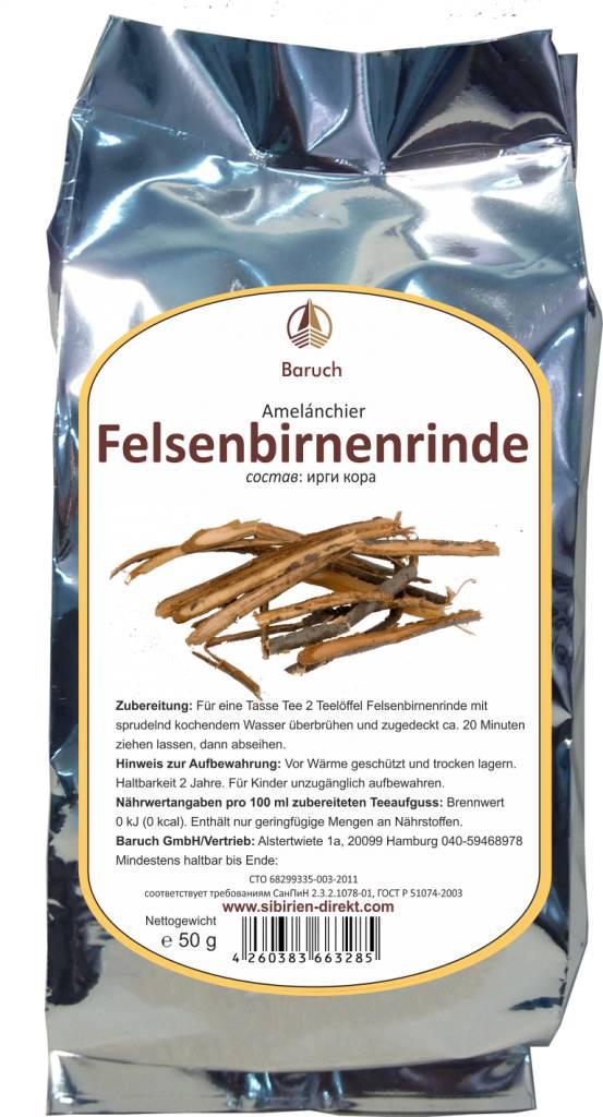 Felsenbirnen Rinde - (Amelanchier ovalis, Gemeine Felsenbirne, Felsenmispel, Edelweistrauch) - 50g