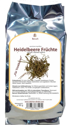 Heidelbeertriebe - (Vaccinium myrtillus, Salix myrtilloides, Heidelbeer-Weide, Moor-Weide, Heidelbeerenfrchte) - 50g