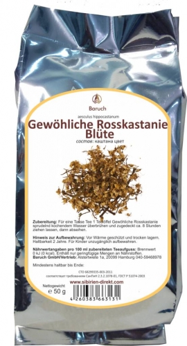 Rosskastanie Blte - (Aesculus hippocastanum, Gemeine Rosskastanie, Weie Rosskastanie) - 50g