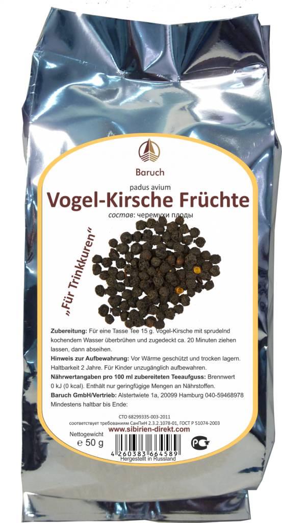 Vogel-Kirsche Frchte - (Traubenkirsche, Padus avium, Prunus avium) - 50g